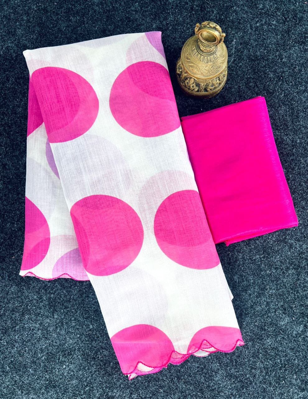 MG 456 Plain Linen Digital Printed Daily Wear Saree Wholesale In Surat
